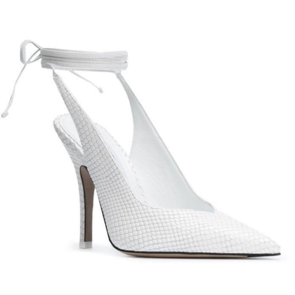 The Attico Venus Croc-Embossed Pumps